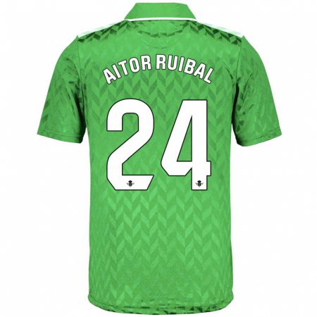 Kandiny Férfi Aitor Ruibal #24 Zöld Idegenbeli Jersey 2023/24 Mez Póló Ing
