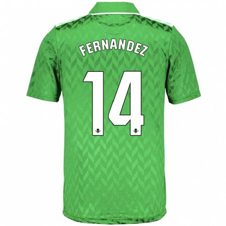 Kandiny Férfi Quique Fernández #14 Zöld Idegenbeli Jersey 2023/24 Mez Póló Ing