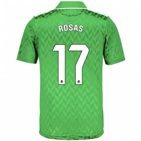 Kandiny Férfi Berto Rosas #17 Zöld Idegenbeli Jersey 2023/24 Mez Póló Ing