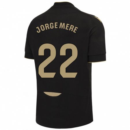 Kandiny Férfi Jorge Meré #22 Fekete Idegenbeli Jersey 2023/24 Mez Póló Ing