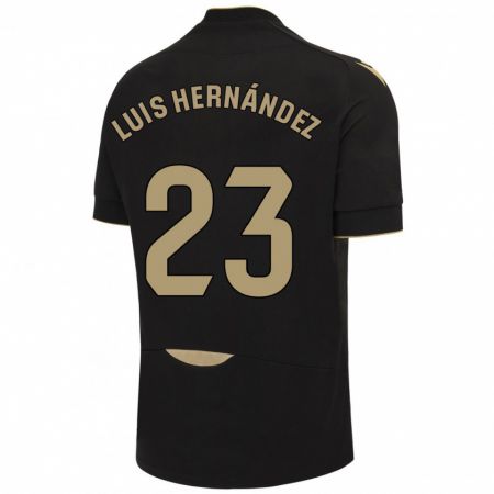 Kandiny Férfi Luis Hernández #23 Fekete Idegenbeli Jersey 2023/24 Mez Póló Ing