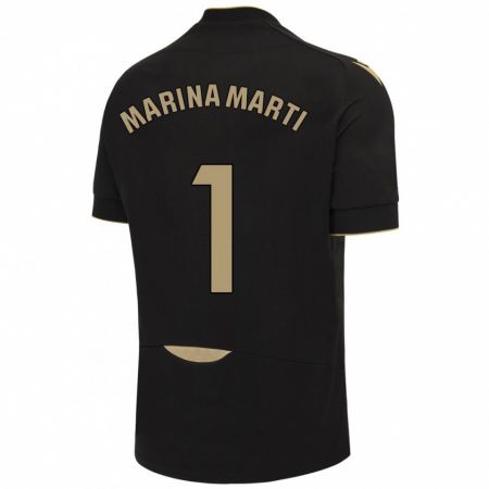 Kandiny Férfi Marina Martí #1 Fekete Idegenbeli Jersey 2023/24 Mez Póló Ing