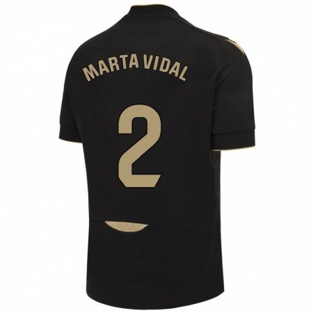 Kandiny Férfi Marta Vidal Vela #2 Fekete Idegenbeli Jersey 2023/24 Mez Póló Ing