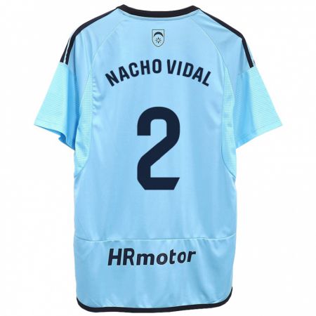 Kandiny Férfi Nacho Vidal #2 Kék Idegenbeli Jersey 2023/24 Mez Póló Ing