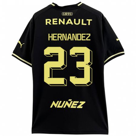 Kandiny Férfi Abel Hernández #23 Fekete Idegenbeli Jersey 2023/24 Mez Póló Ing