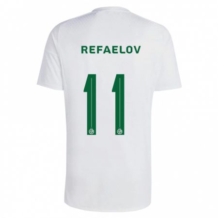 Kandiny Férfi Lior Refaelov #11 Zöldes-Kék Idegenbeli Jersey 2023/24 Mez Póló Ing