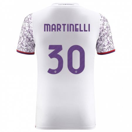 Kandiny Férfi Tommaso Martinelli #30 Fehér Idegenbeli Jersey 2023/24 Mez Póló Ing