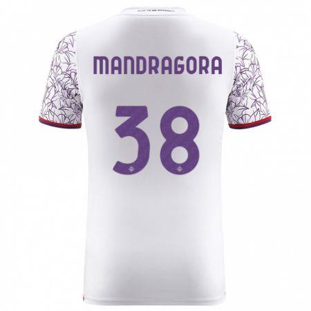 Kandiny Férfi Rolando Mandragora #38 Fehér Idegenbeli Jersey 2023/24 Mez Póló Ing