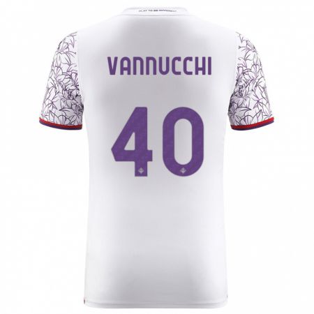 Kandiny Férfi Tommaso Vannucchi #40 Fehér Idegenbeli Jersey 2023/24 Mez Póló Ing