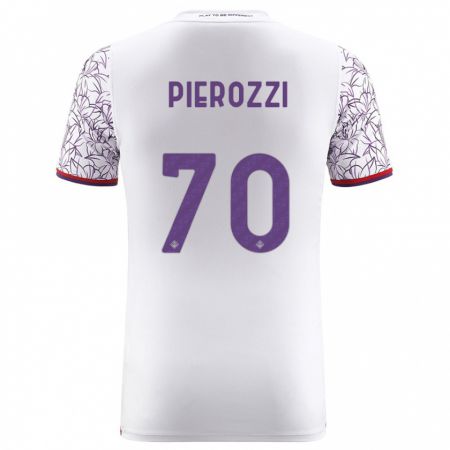 Kandiny Férfi Niccolò Pierozzi #70 Fehér Idegenbeli Jersey 2023/24 Mez Póló Ing