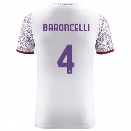 Kandiny Férfi Leonardo Baroncelli #4 Fehér Idegenbeli Jersey 2023/24 Mez Póló Ing