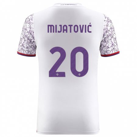 Kandiny Férfi Milica Mijatović #20 Fehér Idegenbeli Jersey 2023/24 Mez Póló Ing