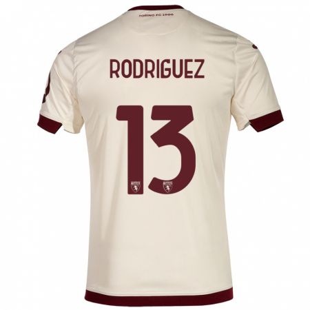 Kandiny Férfi Ricardo Rodríguez #13 Pezsgő Idegenbeli Jersey 2023/24 Mez Póló Ing