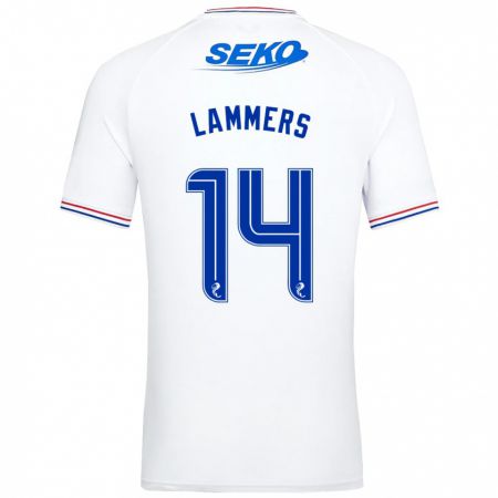 Kandiny Férfi Sam Lammers #14 Fehér Idegenbeli Jersey 2023/24 Mez Póló Ing