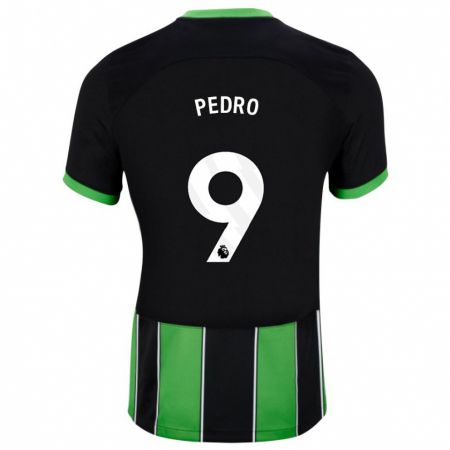 Kandiny Férfi João Pedro #9 Fekete Zöld Idegenbeli Jersey 2023/24 Mez Póló Ing