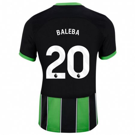 Kandiny Férfi Carlos Baleba #20 Fekete Zöld Idegenbeli Jersey 2023/24 Mez Póló Ing