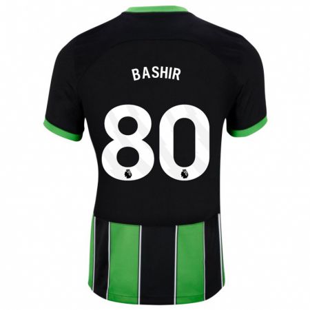 Kandiny Férfi Sahil Bashir #80 Fekete Zöld Idegenbeli Jersey 2023/24 Mez Póló Ing