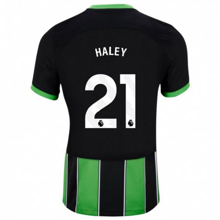 Kandiny Férfi Madison Haley #21 Fekete Zöld Idegenbeli Jersey 2023/24 Mez Póló Ing