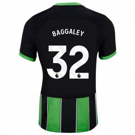 Kandiny Férfi Sophie Baggaley #32 Fekete Zöld Idegenbeli Jersey 2023/24 Mez Póló Ing