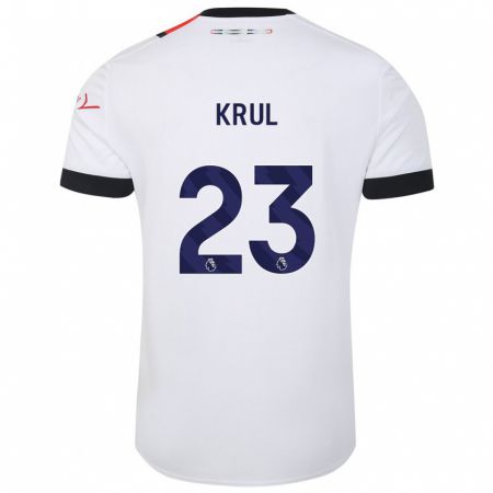 Kandiny Férfi Tim Krul #23 Fehér Idegenbeli Jersey 2023/24 Mez Póló Ing
