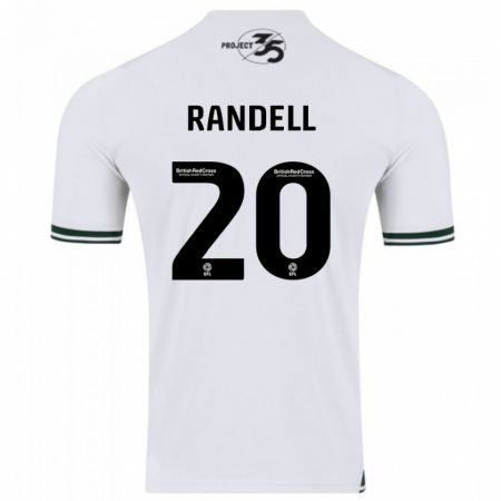 Kandiny Férfi Adam Randell #20 Fehér Idegenbeli Jersey 2023/24 Mez Póló Ing
