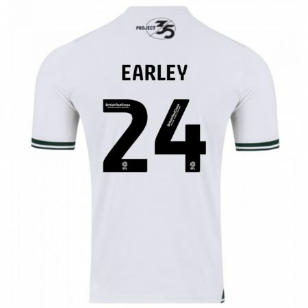 Kandiny Férfi Saxon Earley #24 Fehér Idegenbeli Jersey 2023/24 Mez Póló Ing