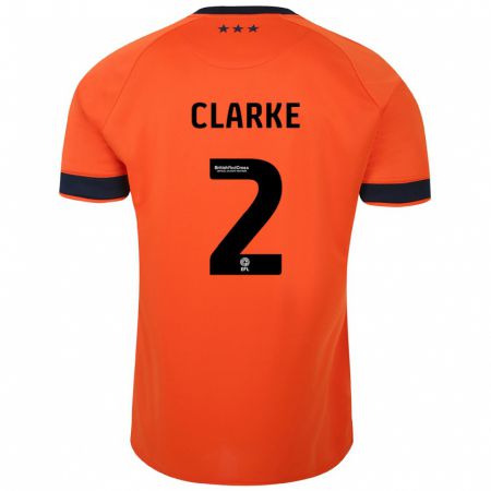 Kandiny Férfi Harry Clarke #2 Narancs Idegenbeli Jersey 2023/24 Mez Póló Ing