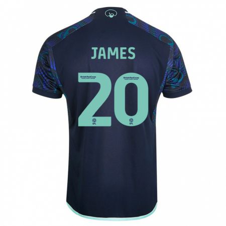 Kandiny Férfi Daniel James #20 Kék Idegenbeli Jersey 2023/24 Mez Póló Ing