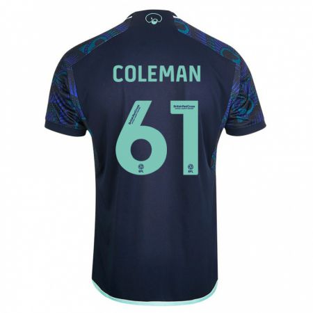 Kandiny Férfi Cian Coleman #61 Kék Idegenbeli Jersey 2023/24 Mez Póló Ing