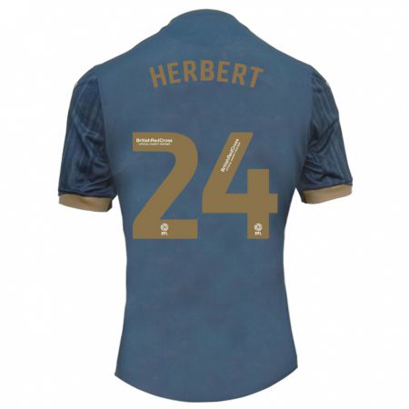Kandiny Férfi Chelsea Herbert #24 Sötét Kékeszöld Idegenbeli Jersey 2023/24 Mez Póló Ing