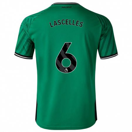 Kandiny Férfi Jamaal Lascelles #6 Zöld Idegenbeli Jersey 2023/24 Mez Póló Ing