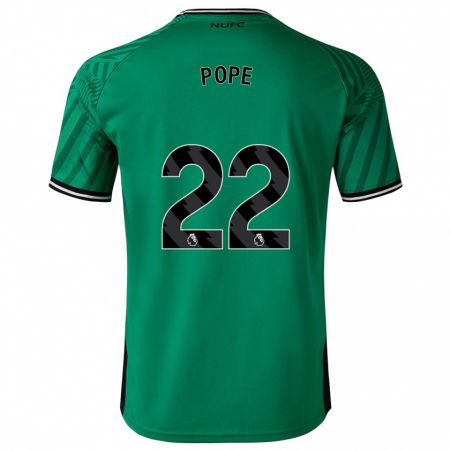 Kandiny Férfi Nick Pope #22 Zöld Idegenbeli Jersey 2023/24 Mez Póló Ing