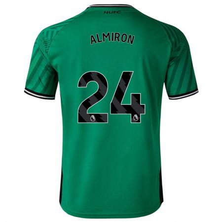 Kandiny Férfi Miguel Almirón #24 Zöld Idegenbeli Jersey 2023/24 Mez Póló Ing
