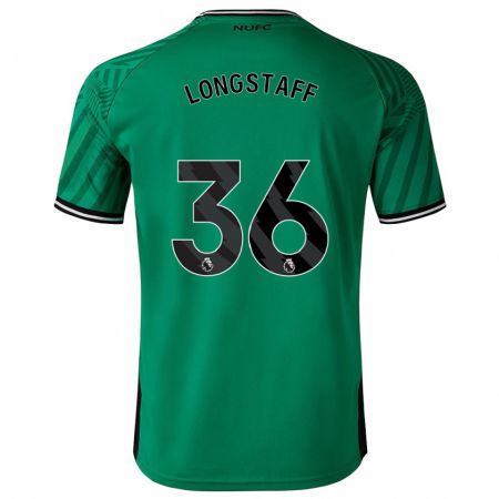 Kandiny Férfi Sean Longstaff #36 Zöld Idegenbeli Jersey 2023/24 Mez Póló Ing