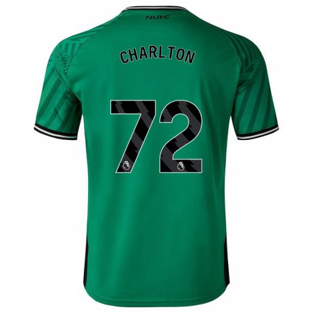 Kandiny Férfi Dylan Charlton #72 Zöld Idegenbeli Jersey 2023/24 Mez Póló Ing