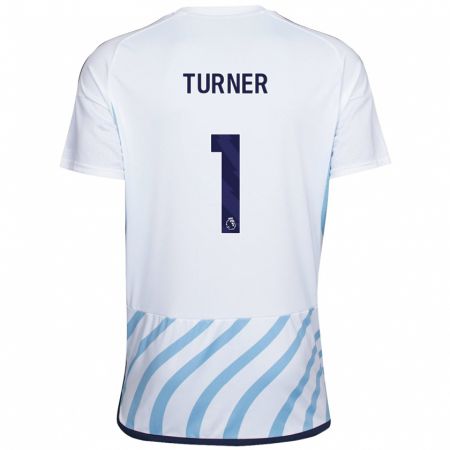 Kandiny Férfi Matt Turner #1 Fehér Kék Idegenbeli Jersey 2023/24 Mez Póló Ing
