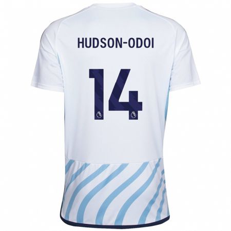 Kandiny Férfi Callum Hudson-Odoi #14 Fehér Kék Idegenbeli Jersey 2023/24 Mez Póló Ing