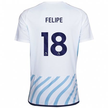 Kandiny Férfi Felipe #18 Fehér Kék Idegenbeli Jersey 2023/24 Mez Póló Ing