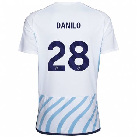 Kandiny Férfi Danilo #28 Fehér Kék Idegenbeli Jersey 2023/24 Mez Póló Ing