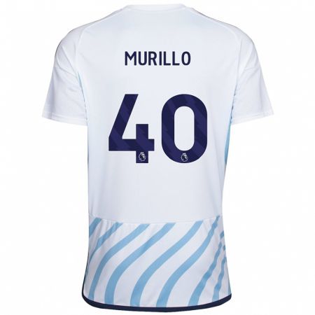 Kandiny Férfi Murillo #40 Fehér Kék Idegenbeli Jersey 2023/24 Mez Póló Ing