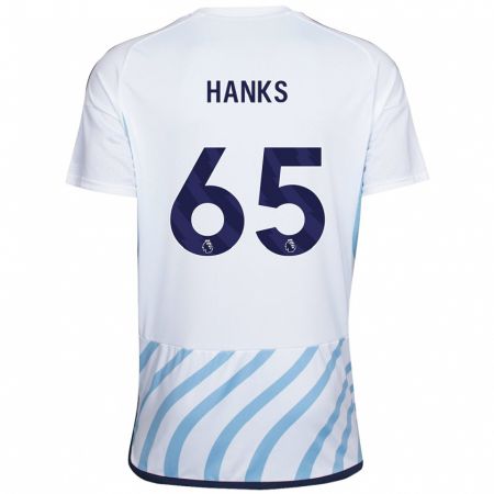 Kandiny Férfi Justin Hanks #65 Fehér Kék Idegenbeli Jersey 2023/24 Mez Póló Ing