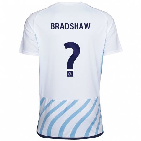 Kandiny Férfi Alfie Bradshaw #0 Fehér Kék Idegenbeli Jersey 2023/24 Mez Póló Ing