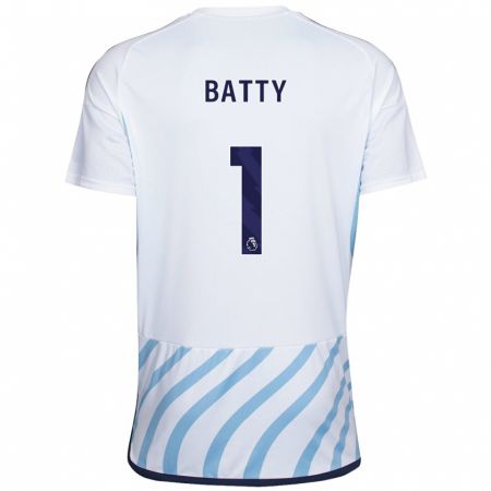 Kandiny Férfi Emily Batty #1 Fehér Kék Idegenbeli Jersey 2023/24 Mez Póló Ing