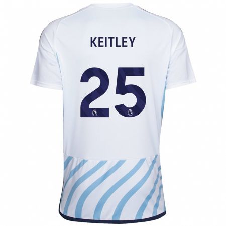 Kandiny Férfi Alice Keitley #25 Fehér Kék Idegenbeli Jersey 2023/24 Mez Póló Ing