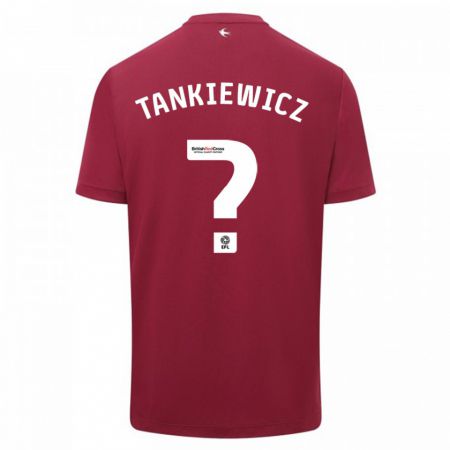 Kandiny Férfi Rob Tankiewicz #0 Piros Idegenbeli Jersey 2023/24 Mez Póló Ing
