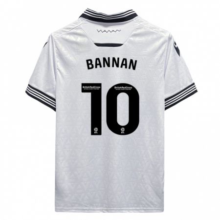 Kandiny Férfi Barry Bannan #10 Fehér Idegenbeli Jersey 2023/24 Mez Póló Ing