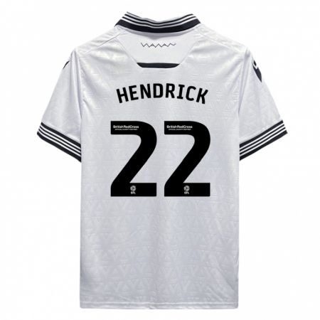 Kandiny Férfi Jeff Hendrick #22 Fehér Idegenbeli Jersey 2023/24 Mez Póló Ing