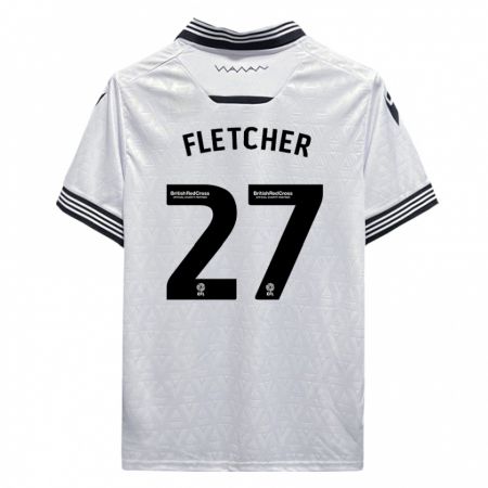 Kandiny Férfi Ashley Fletcher #27 Fehér Idegenbeli Jersey 2023/24 Mez Póló Ing