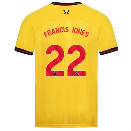 Kandiny Férfi Maria Francis-Jones #22 Sárga Idegenbeli Jersey 2023/24 Mez Póló Ing