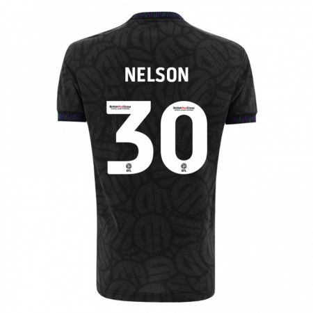 Kandiny Férfi Raekwon Nelson #30 Fekete Idegenbeli Jersey 2023/24 Mez Póló Ing